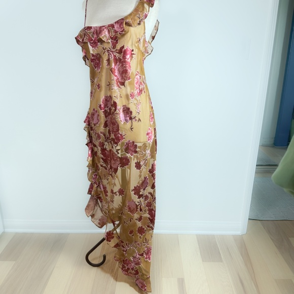 NWT Free People Bed of Roses Slip Gold Wood Combo size Medium - Picture 13 of 14